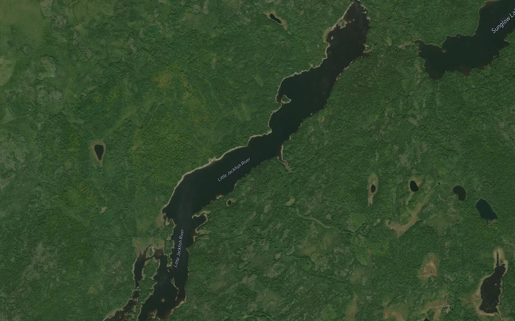 Satellite map of the Stork Lake