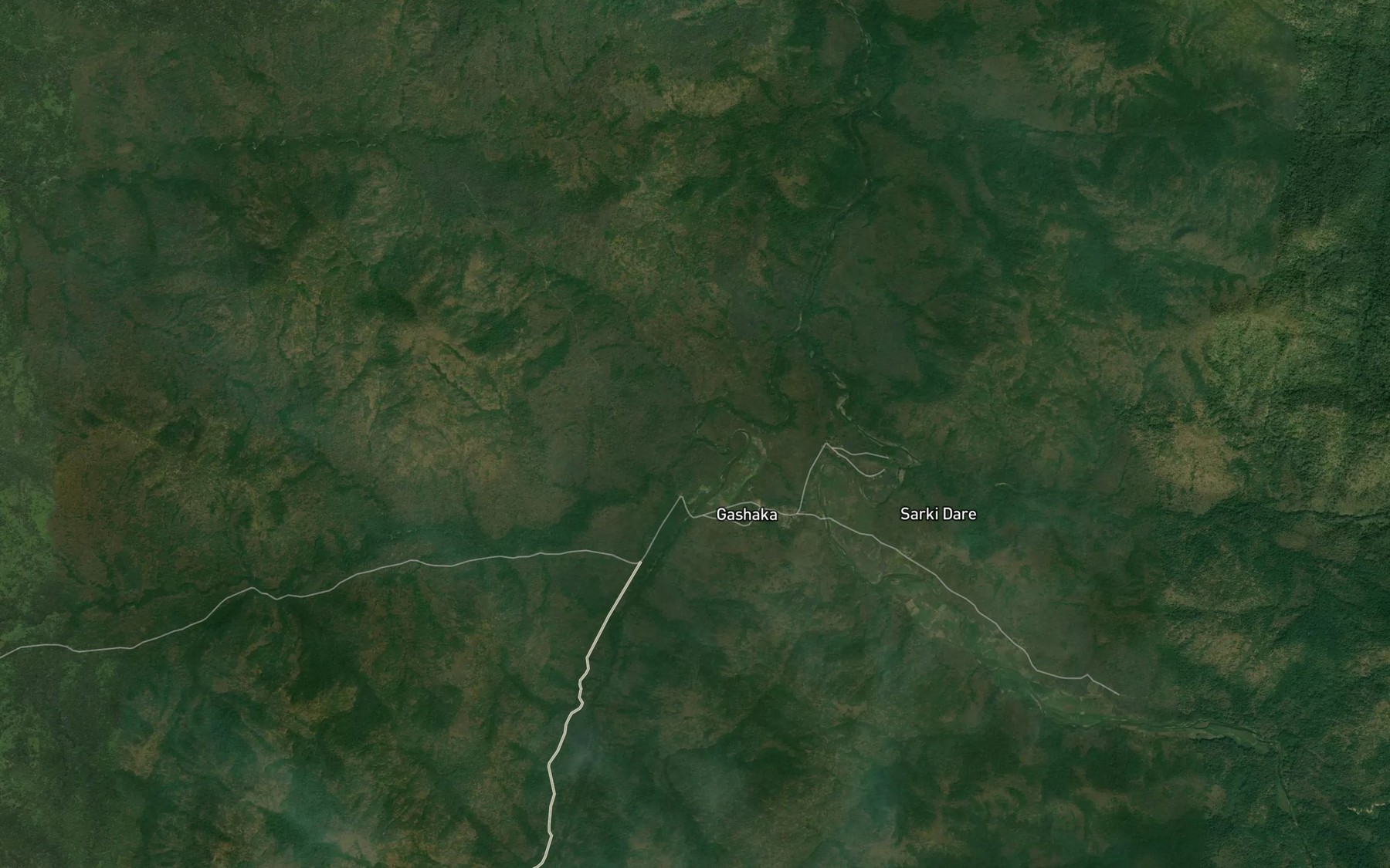 Satellite map of the River Teteki
