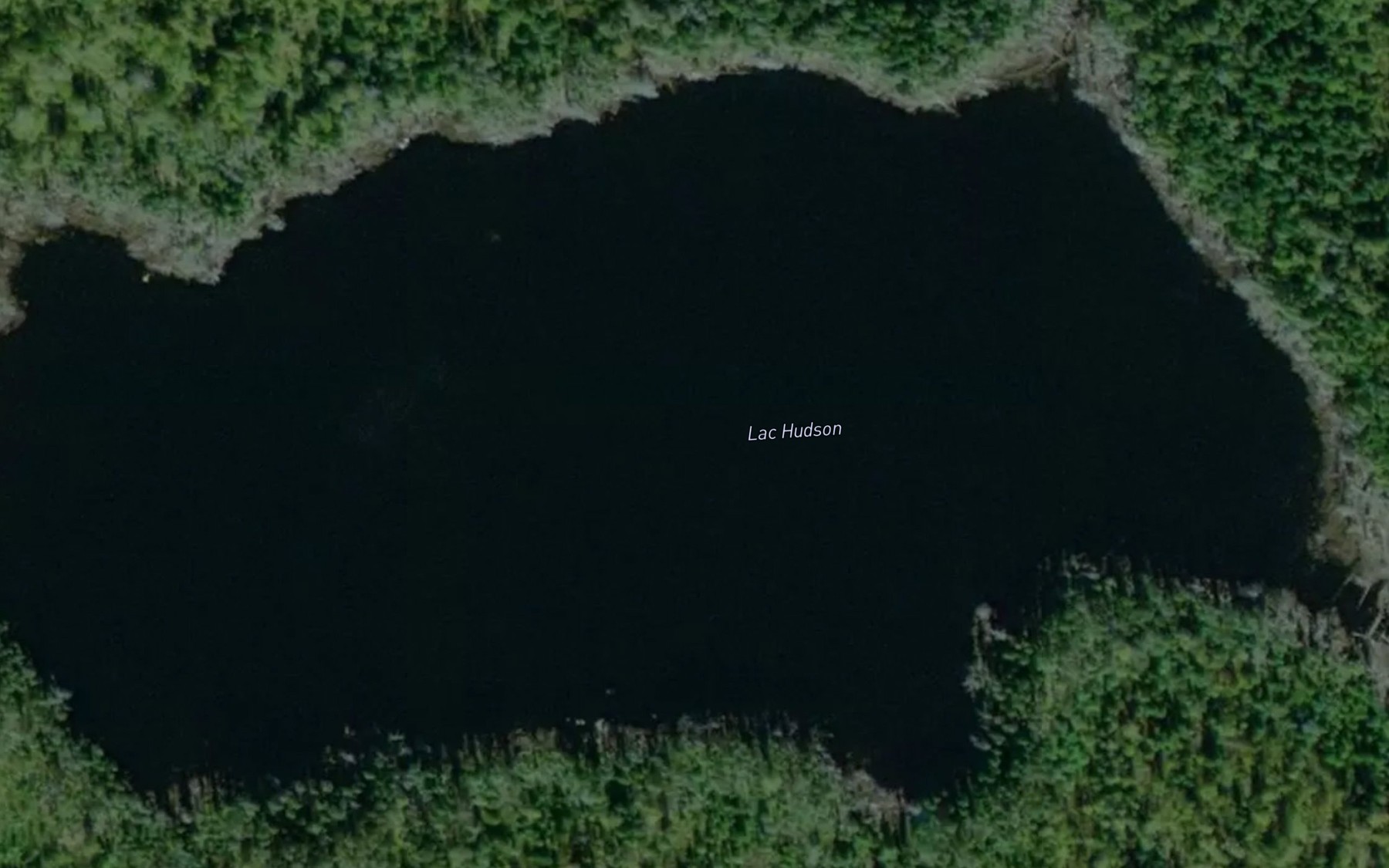Satellite map of the Lac Hudson
