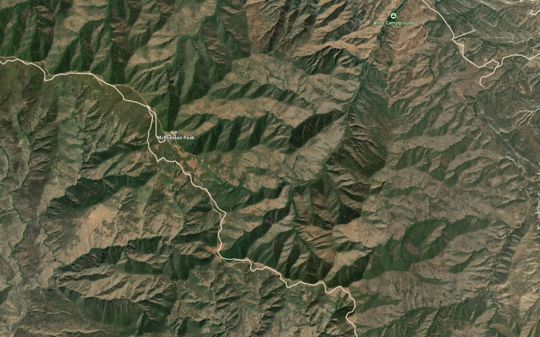 Satellite map of the Upper Hog Pen Spring