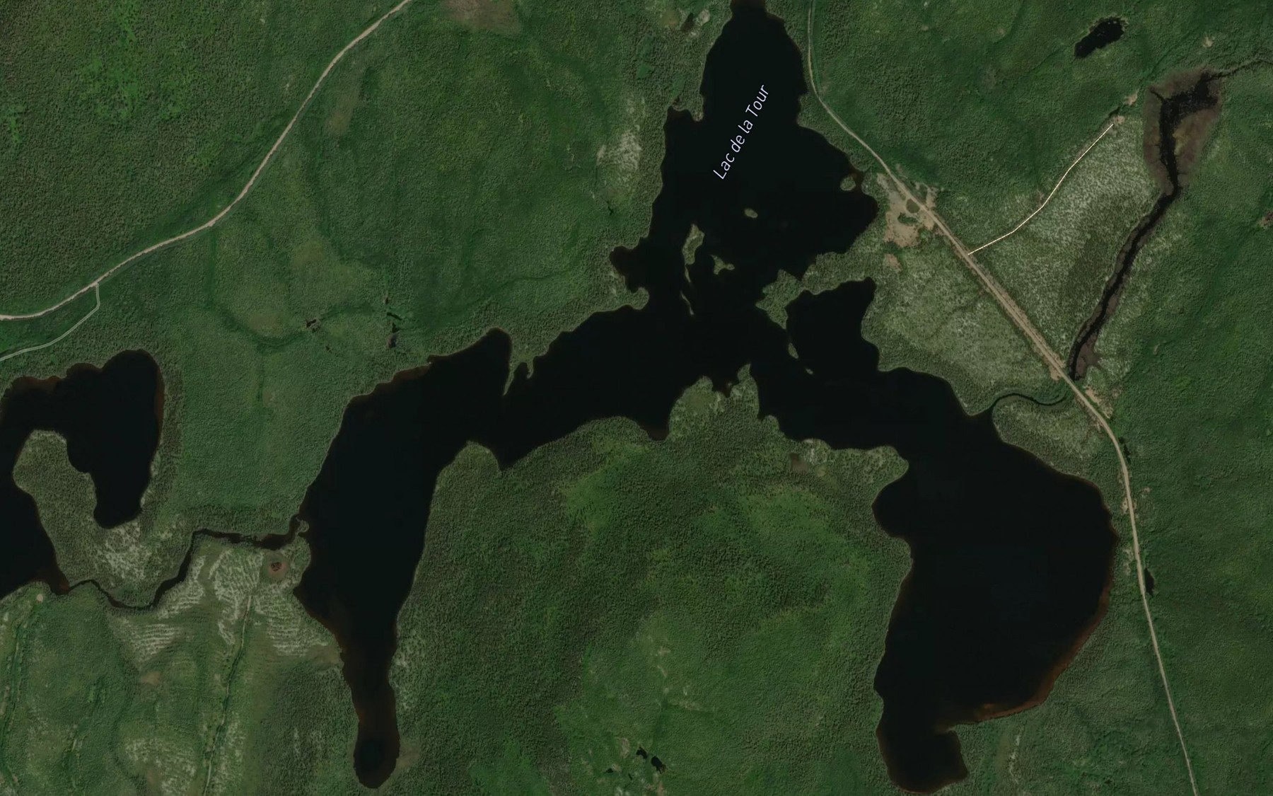 Satellite map of the Lac de la Tour