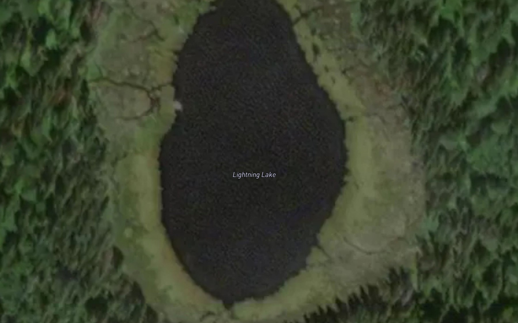 Satellite map of the Lightning Lake