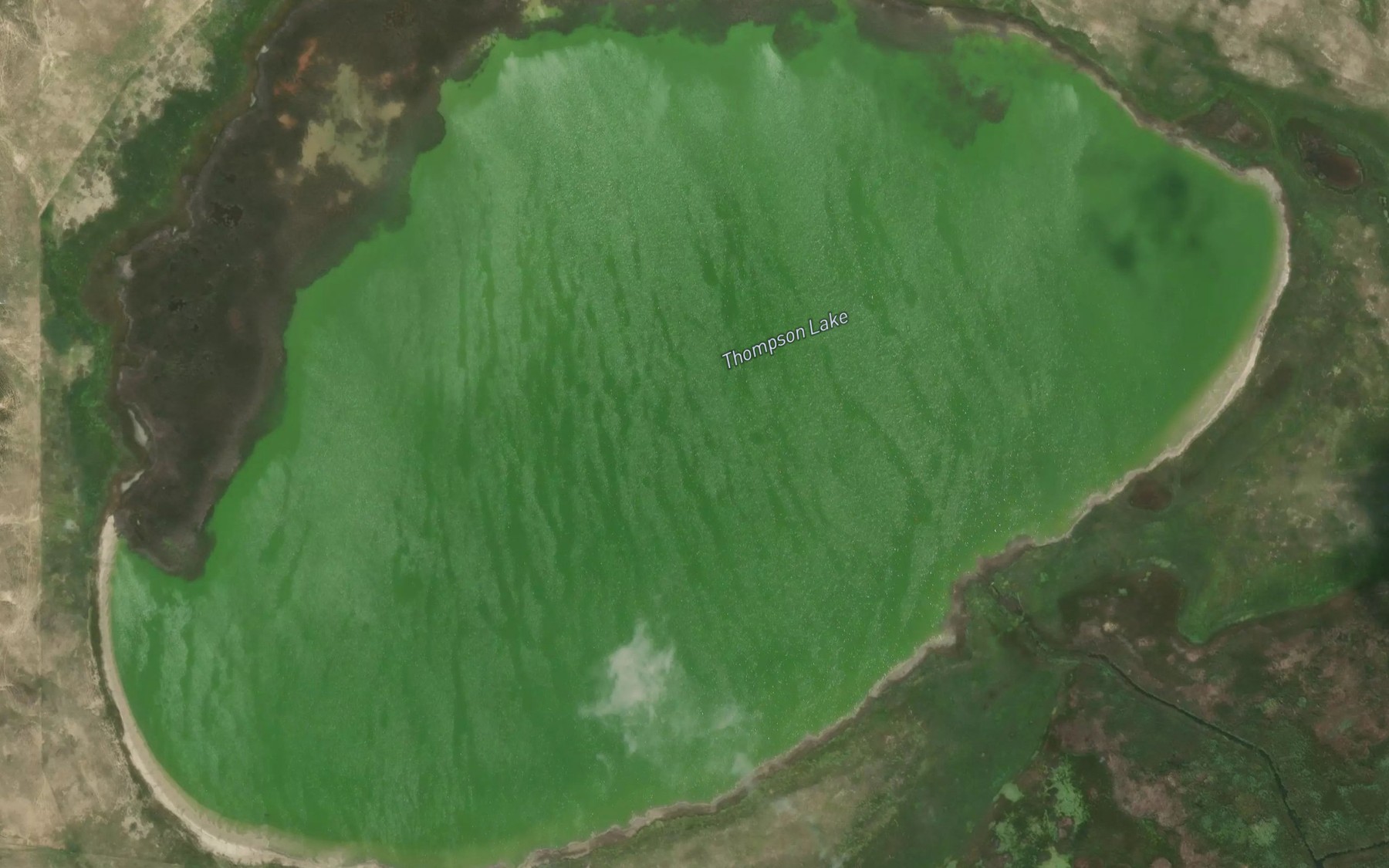 Satellite map of the Thompson Lake