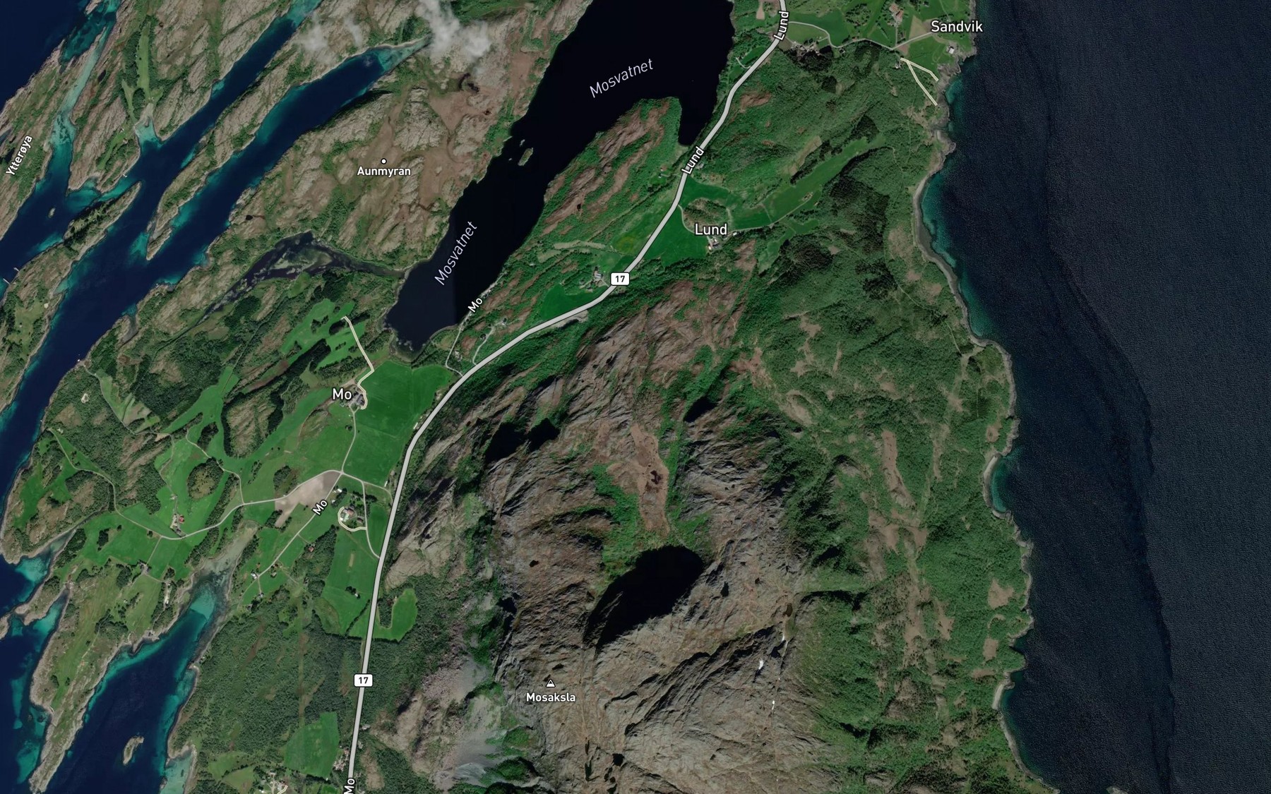 Satellite map of the Lundselva