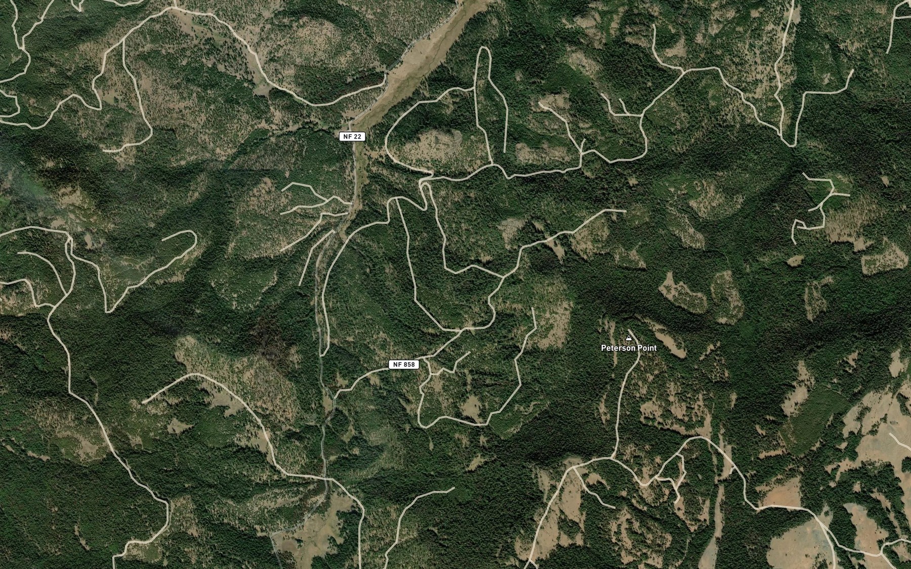 Satellite map of the Woodchuck Spring