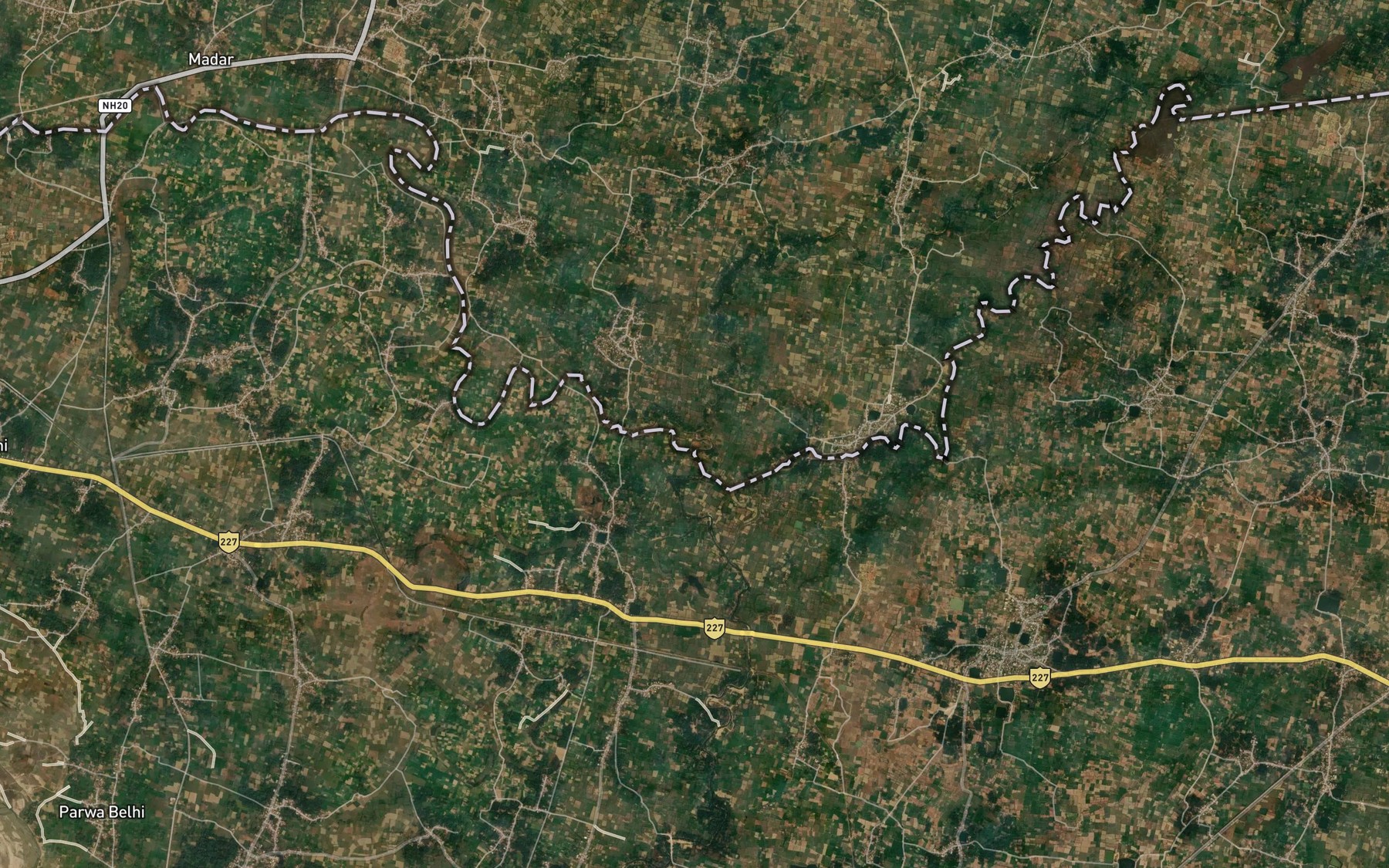 Satellite map of the Gagan Nadi