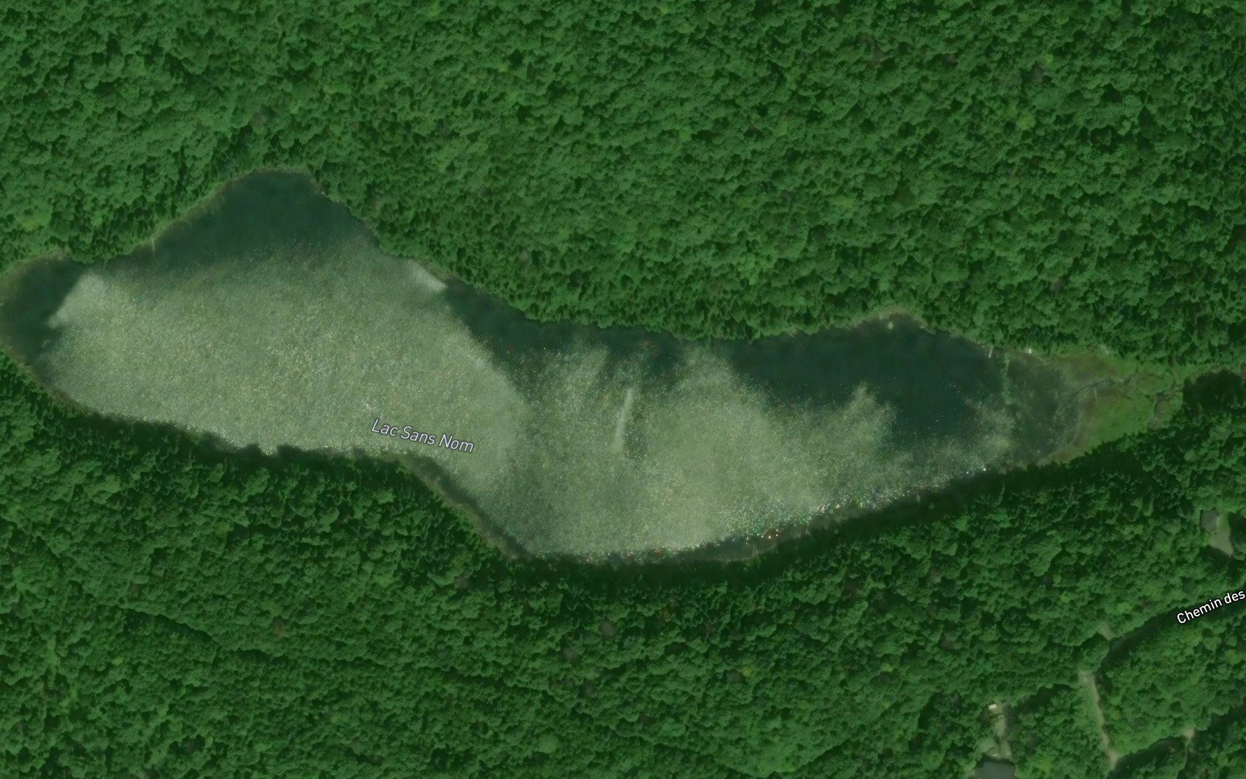 Satellite map of the Lac Sans Nom