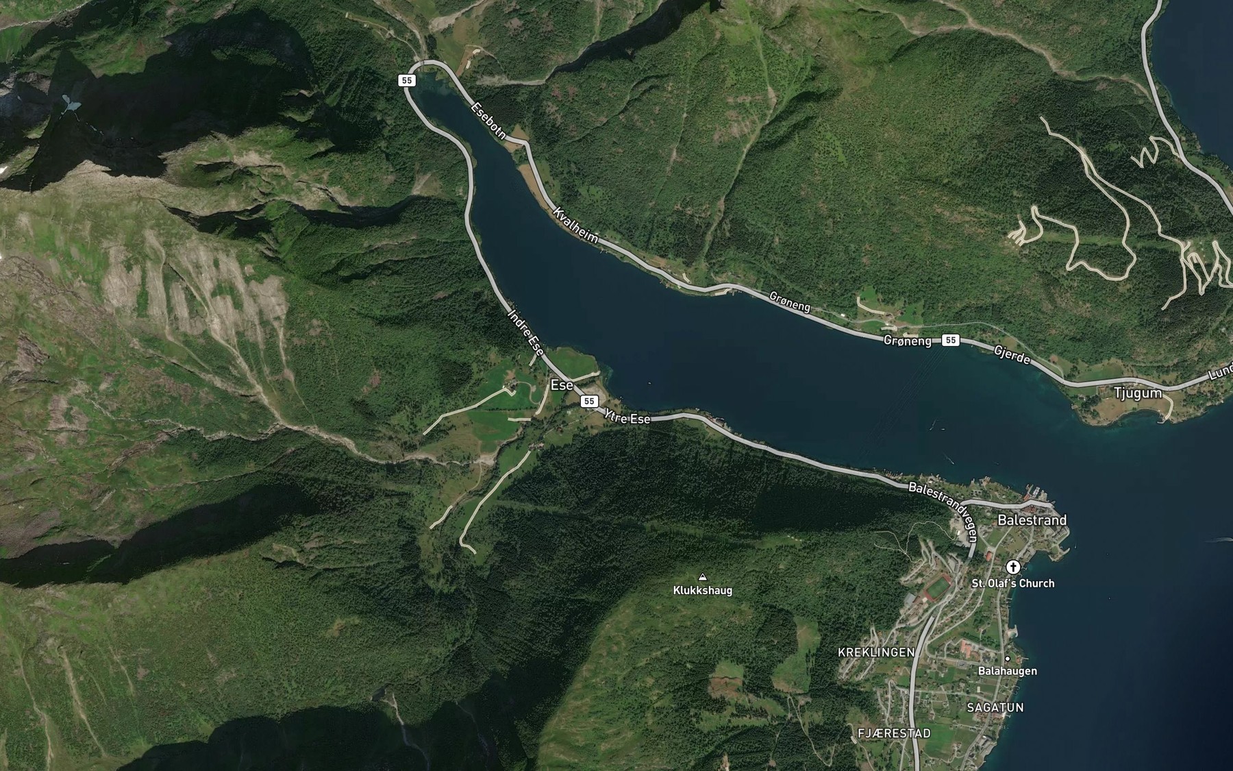 Satellite map of the Ytre Eseviki