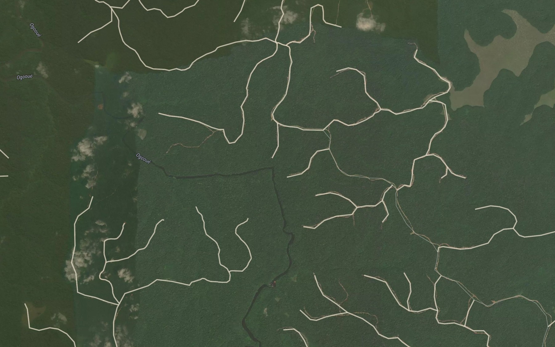 Satellite map of the Lekouiti