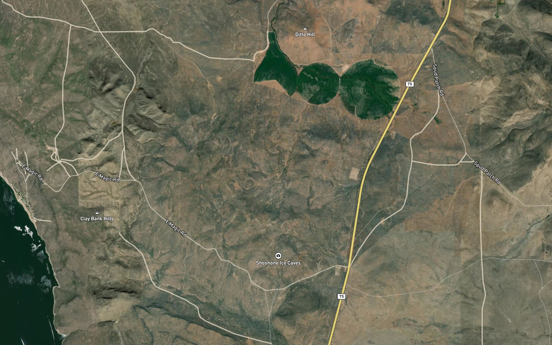 Satellite map of the Wurst Spring