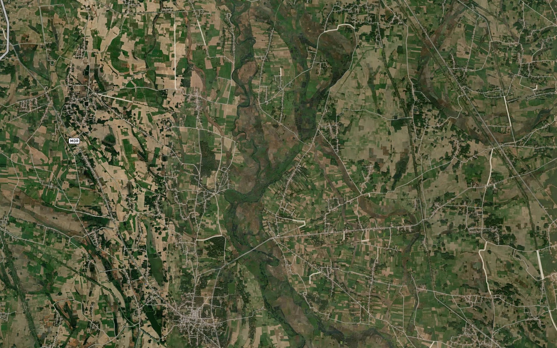 Satellite map of the Kamla Nadi