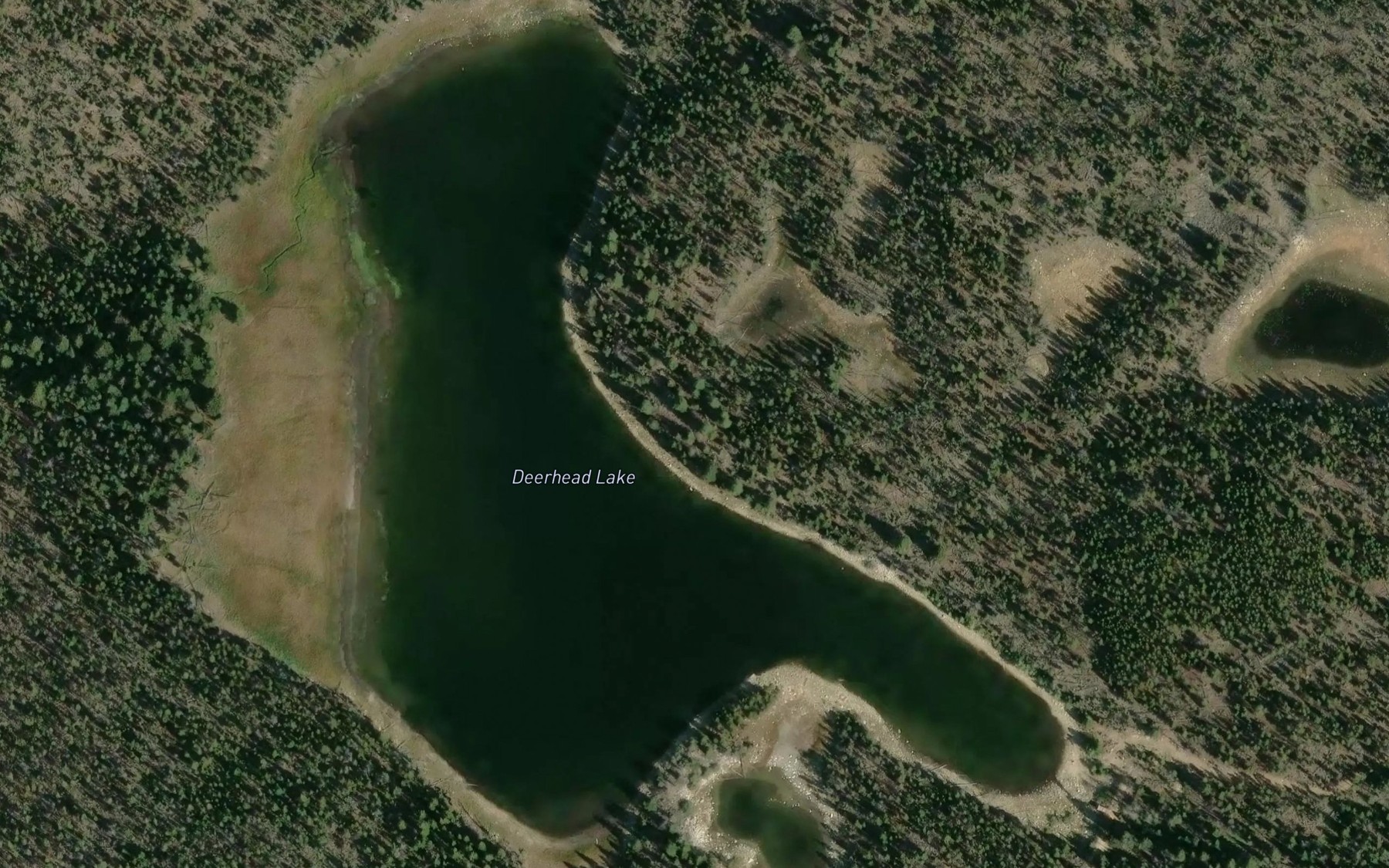 Satellite map of the Deerhead Lake