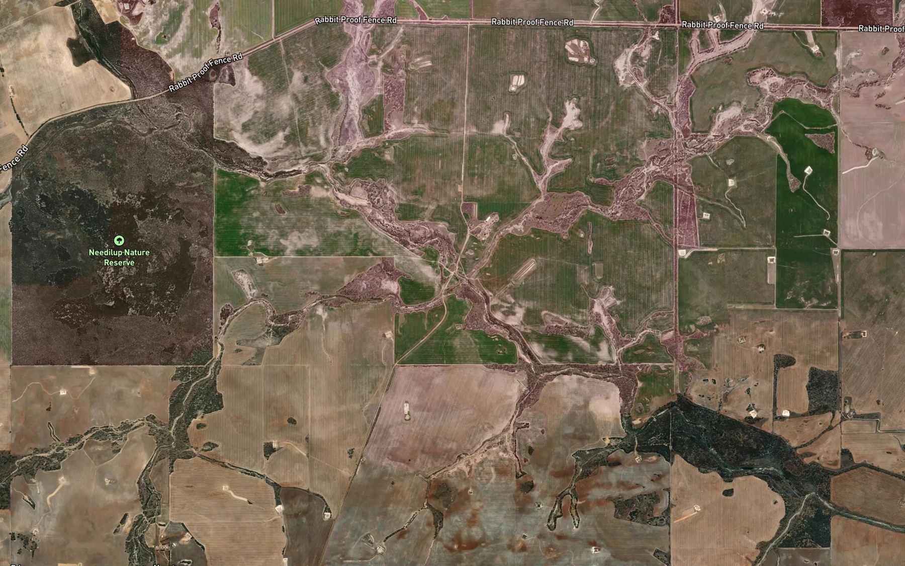 Satellite map of the Cobomup Creek
