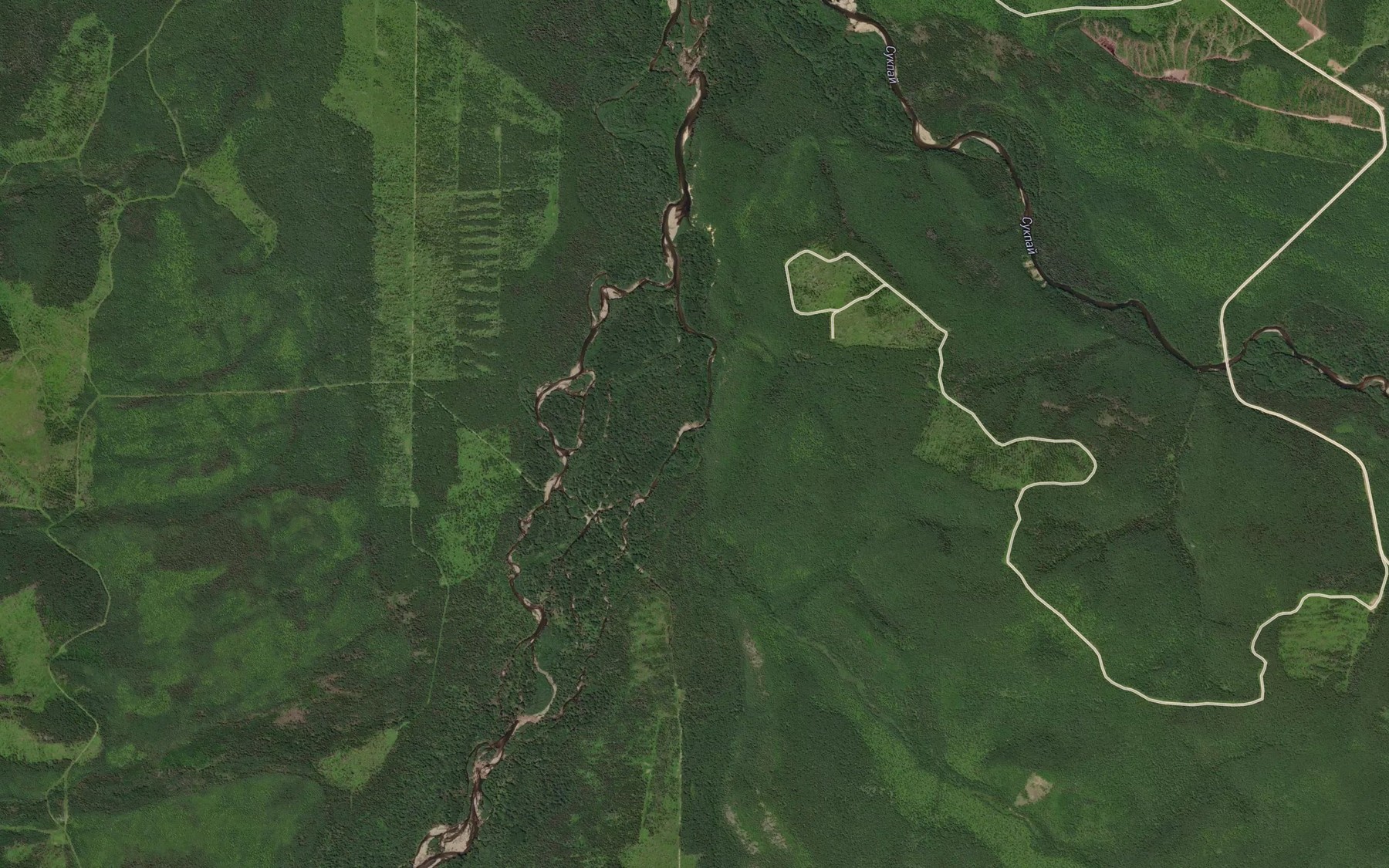 Satellite map of the Bagul'nyy