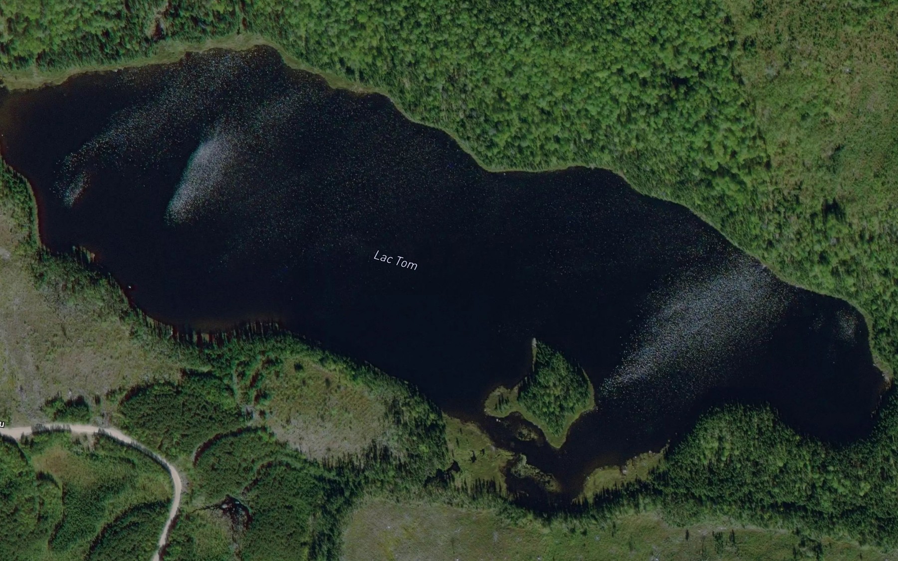 Satellite map of the Lac Tom