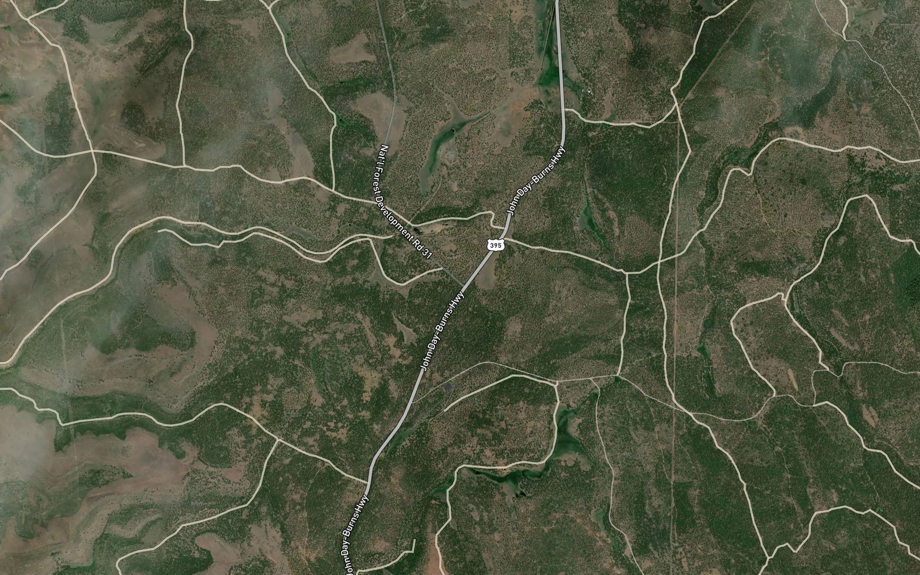 Satellite map of the Shott Spring