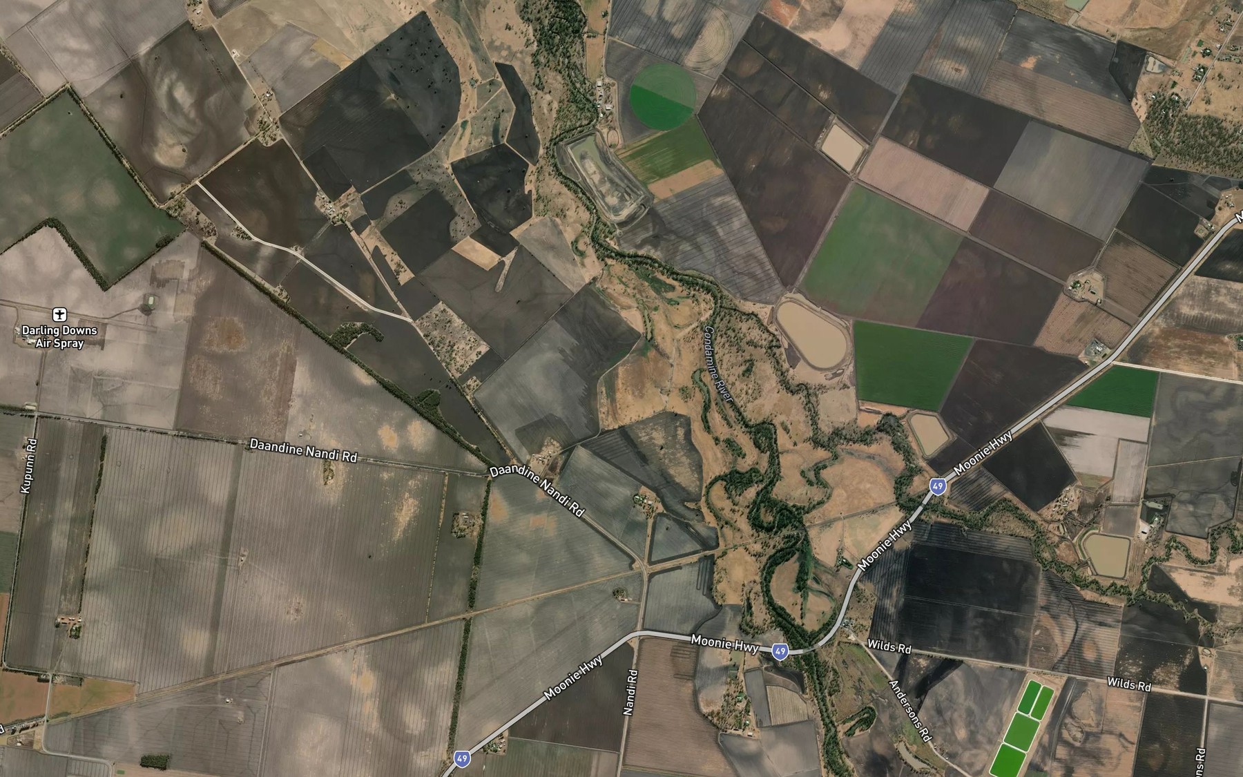 Satellite map of the Myall Creek