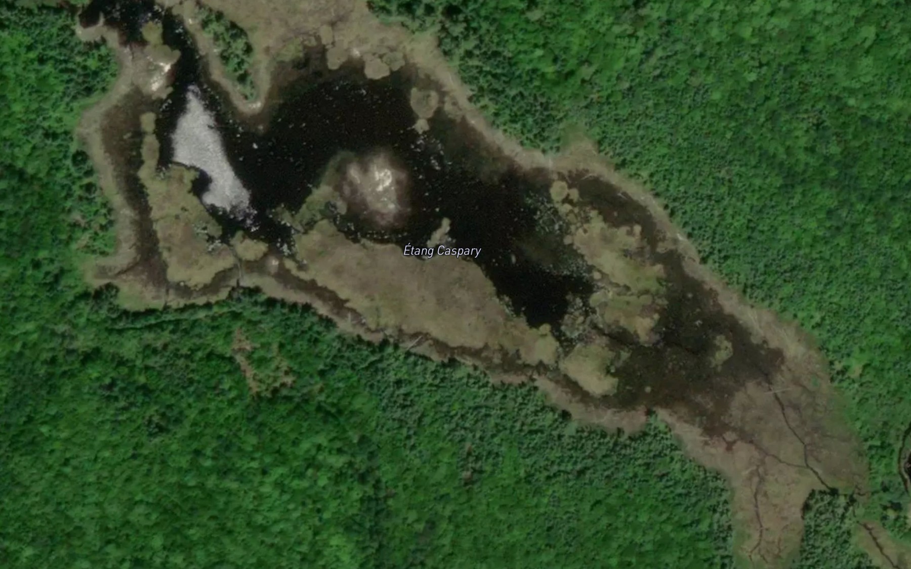 Satellite map of the Lac Caspary