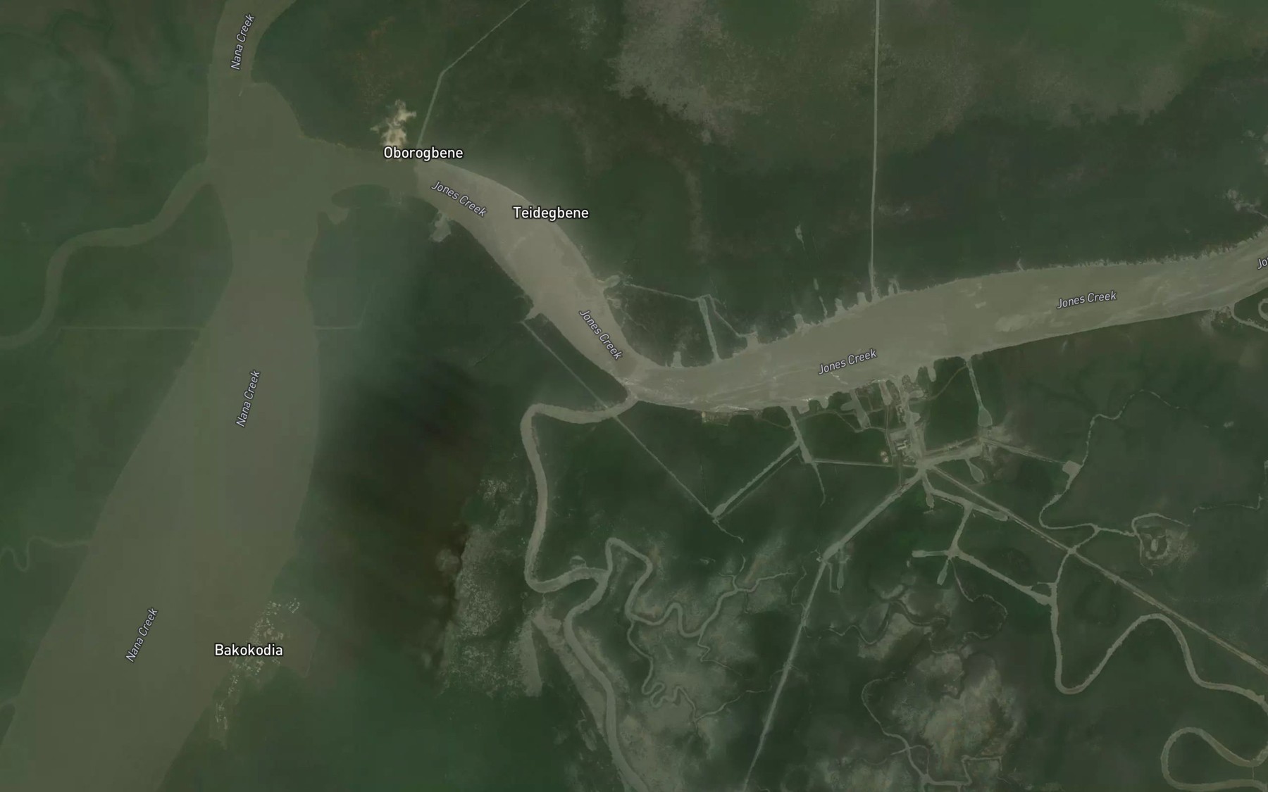Satellite map of the Edunosa Creek