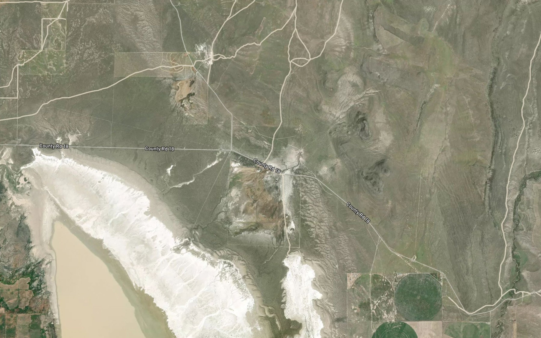 Satellite map of the Leonards Hot Springs