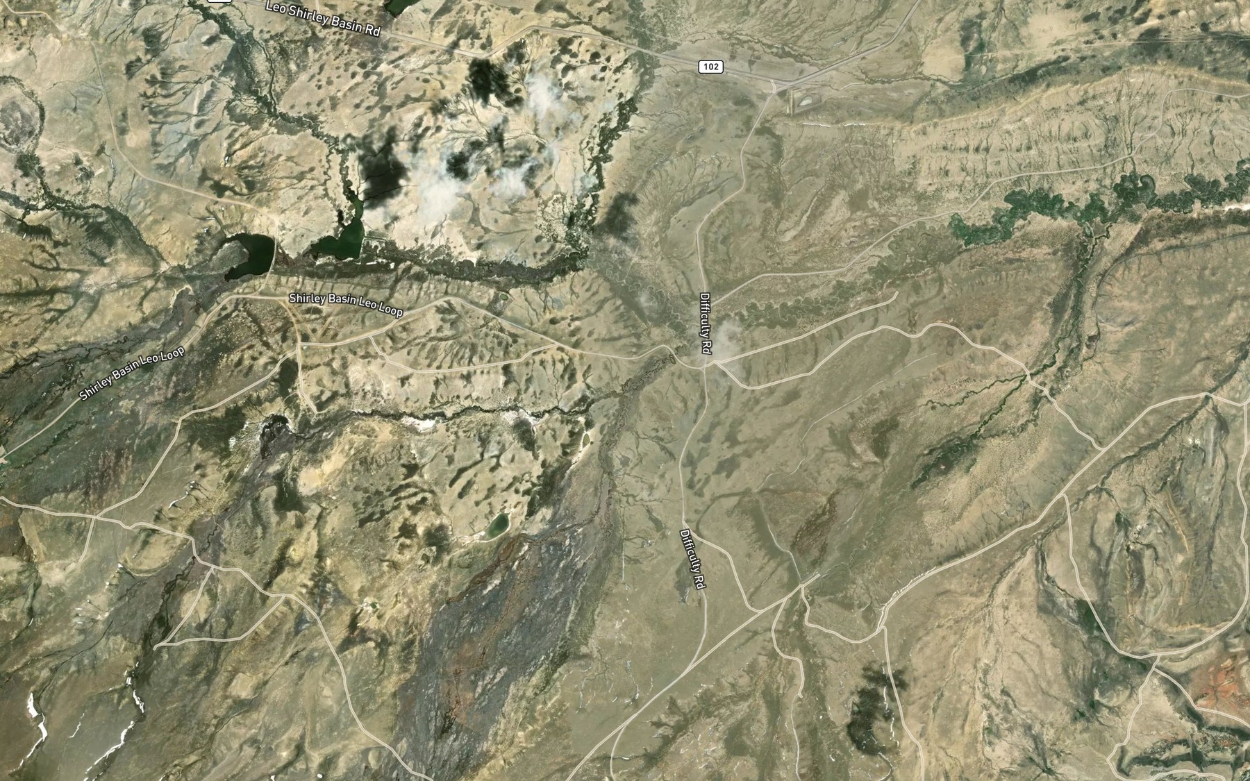 Satellite map of the Lisenby Creek