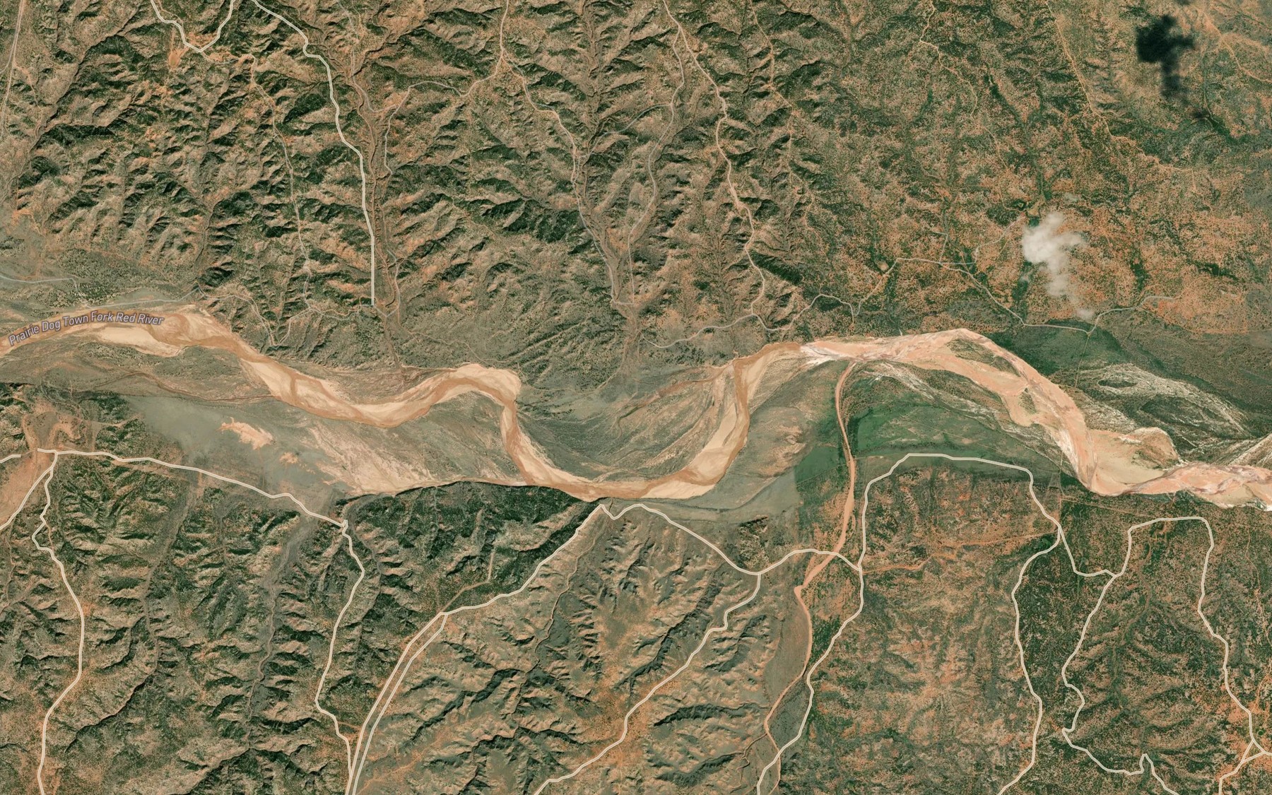Satellite map of the Marshall Creek