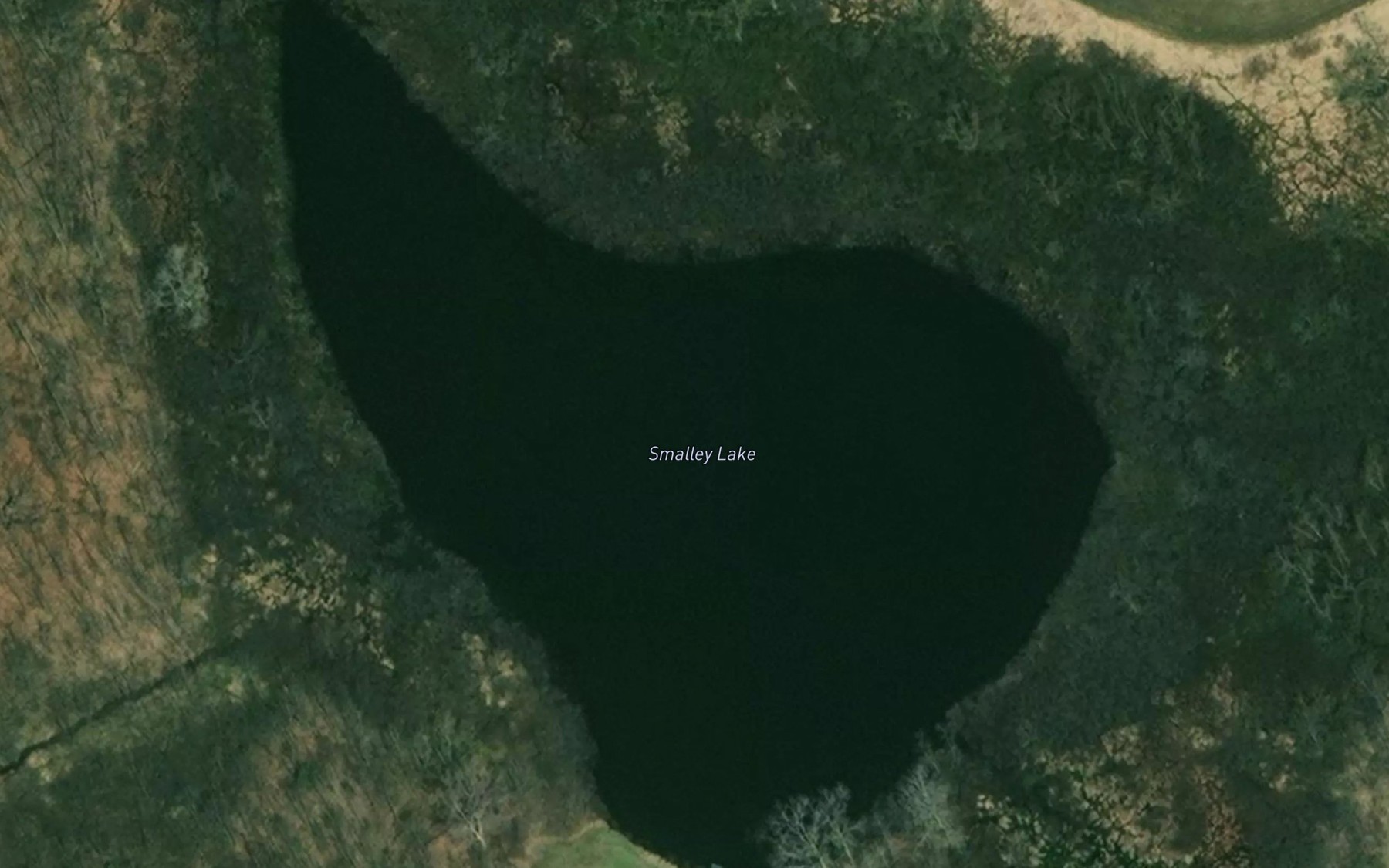 Satellite map of the Smalley Lake