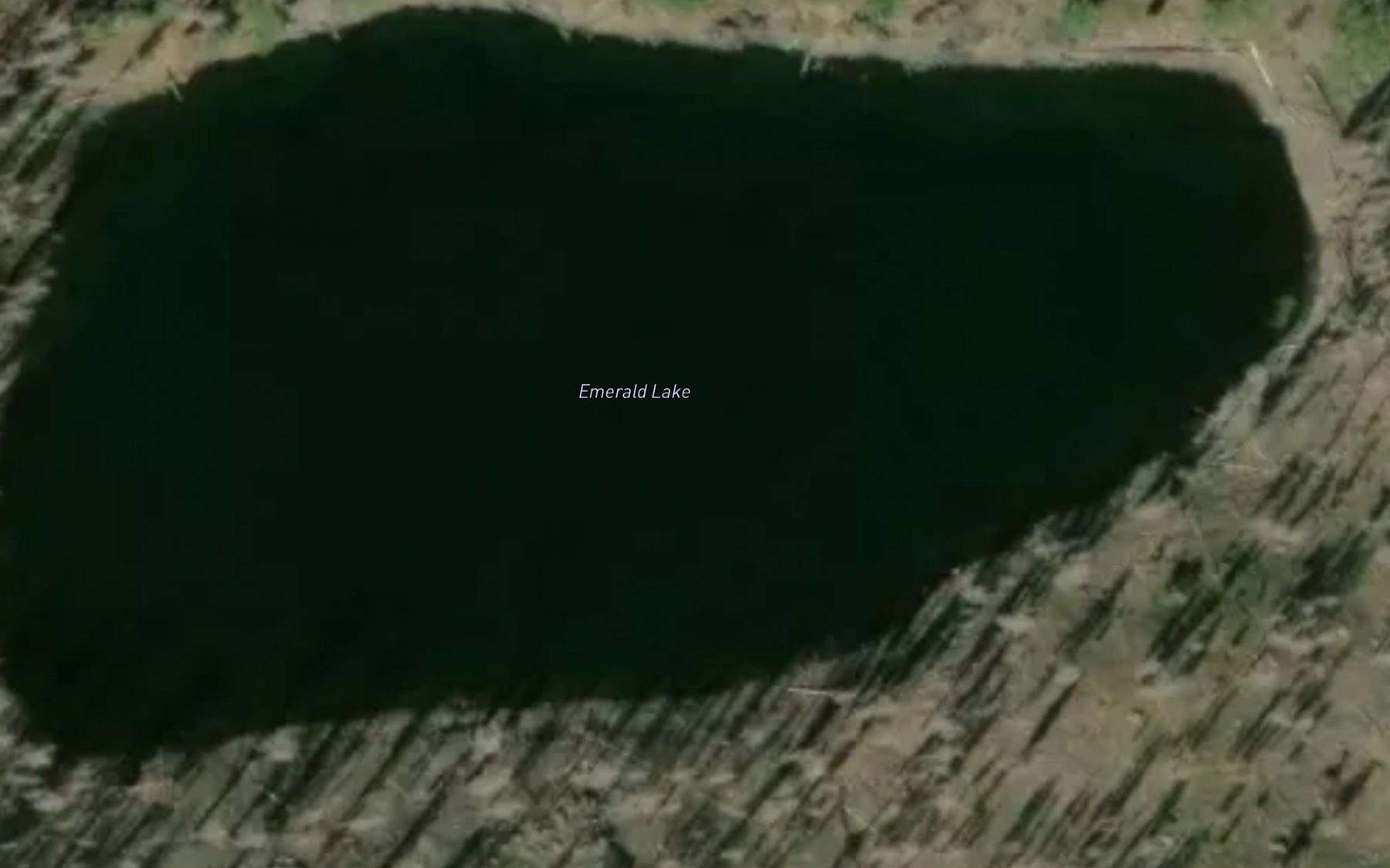 Satellite map of the Emerald Lake