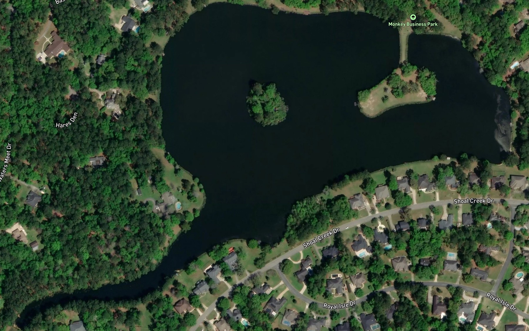 Satellite map of the Lake Monkey Business