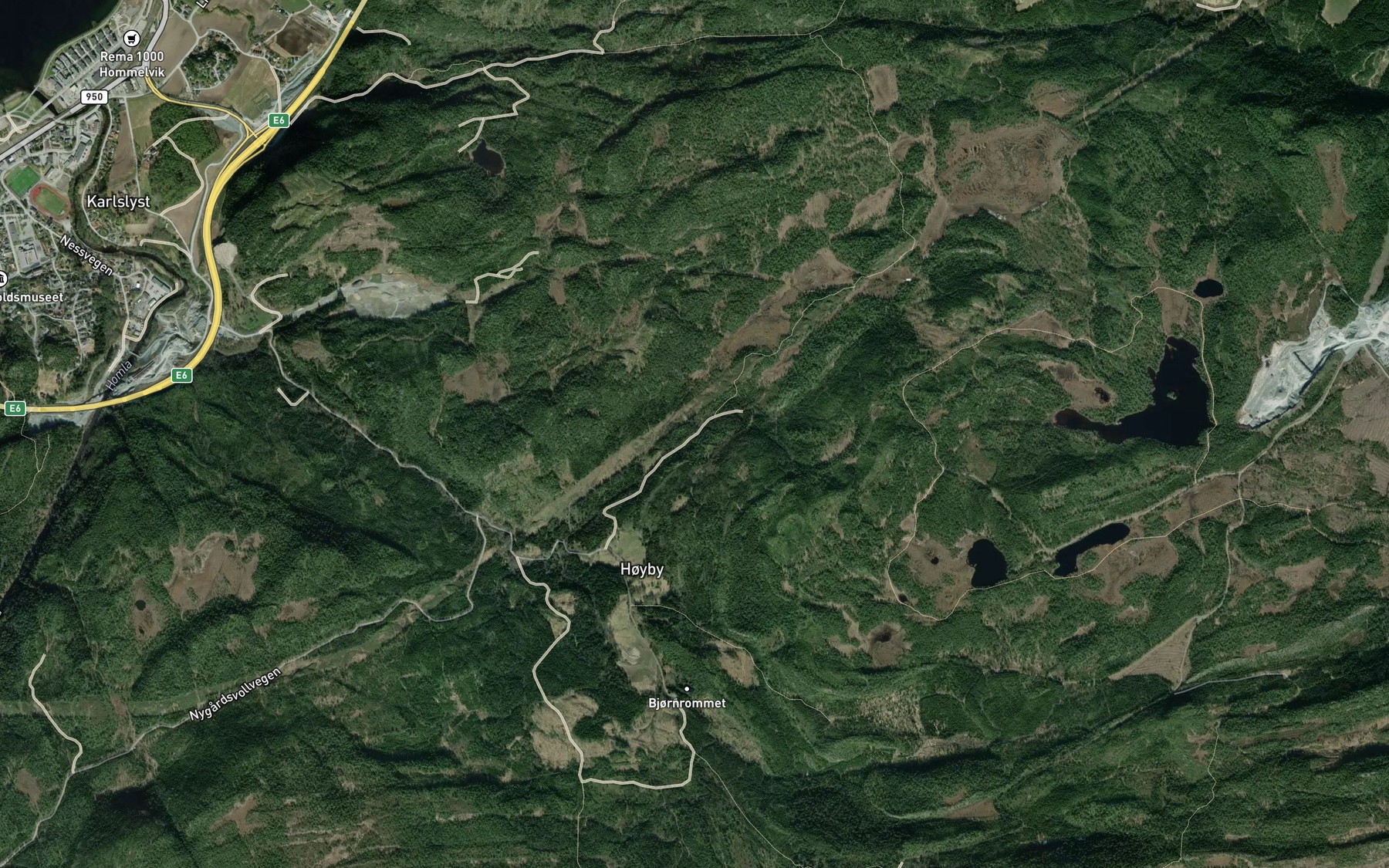Satellite map of the Brennbekken