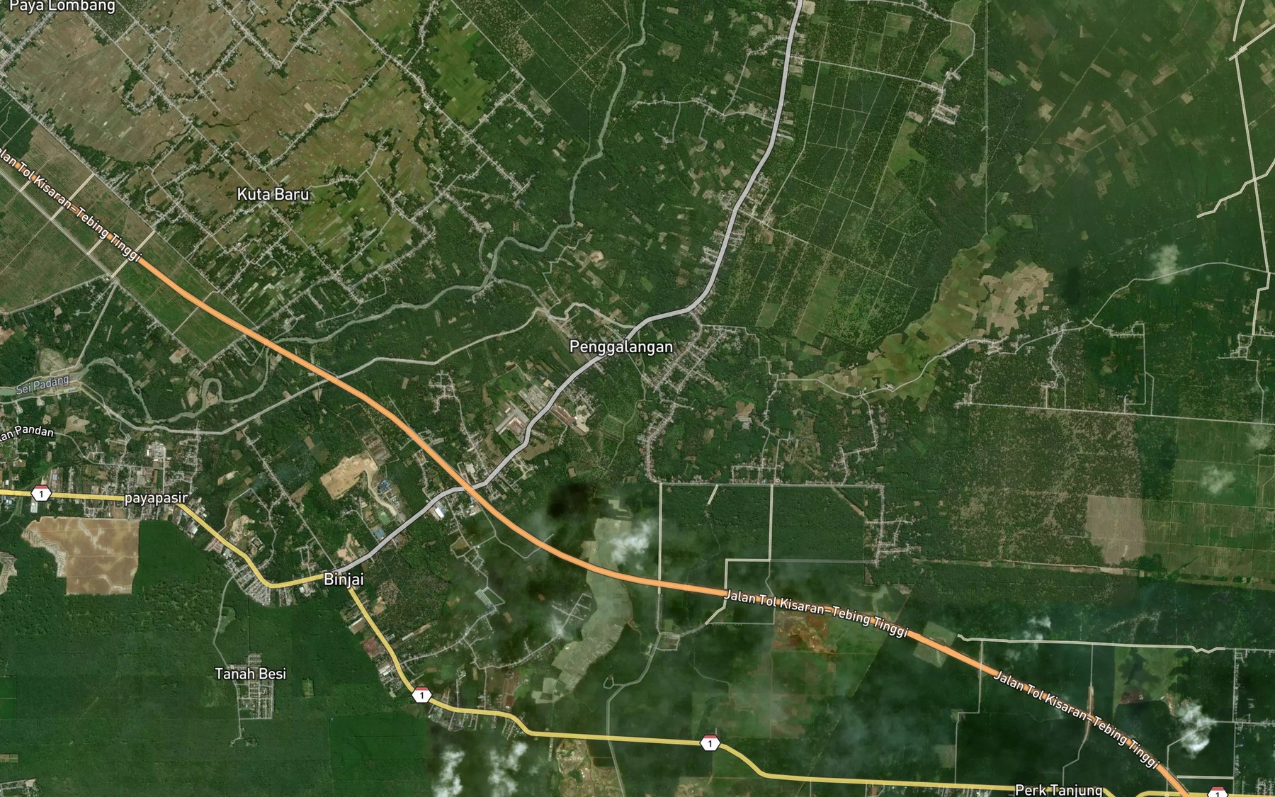 Satellite map of the Sei Mendaris