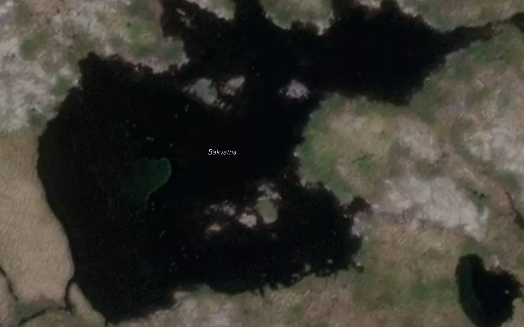 Satellite map of the Bakvatna