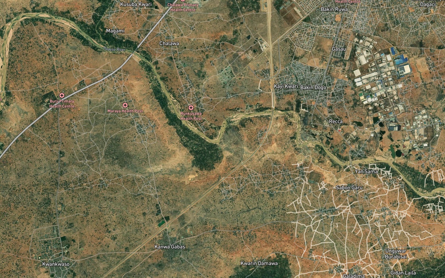 Satellite map of the River Kashin