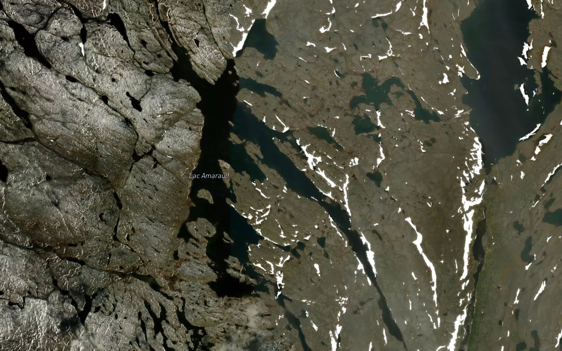 Satellite map of the Lac Amarault