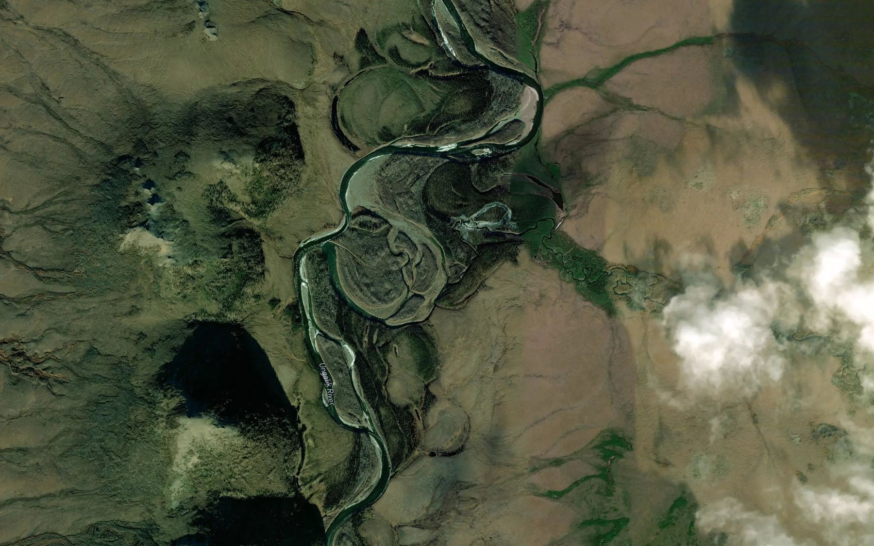Satellite map of the Christmas Creek