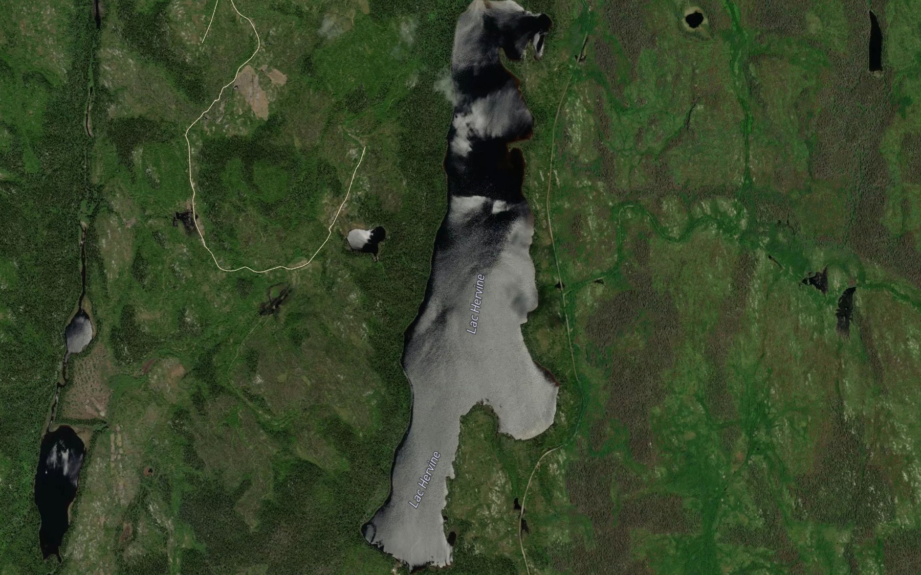 Satellite map of the Lac Hervine