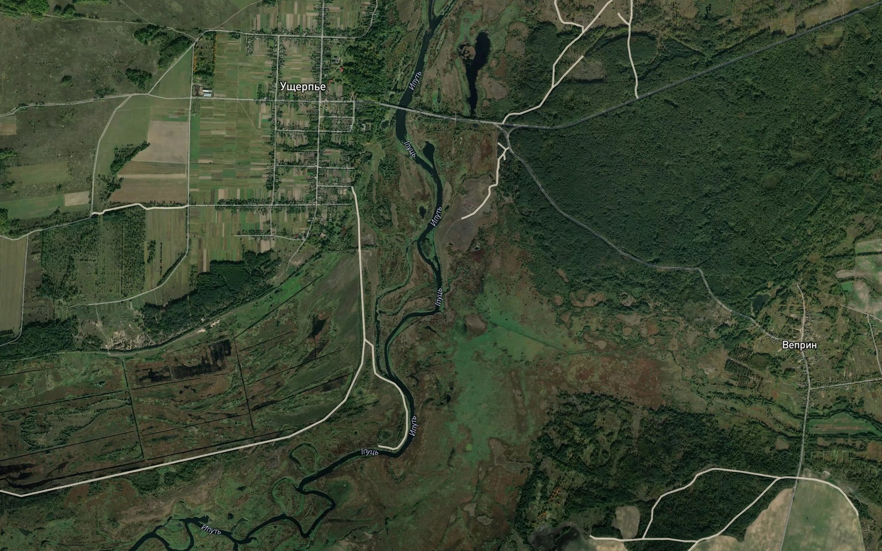 Satellite map of the Veprinka