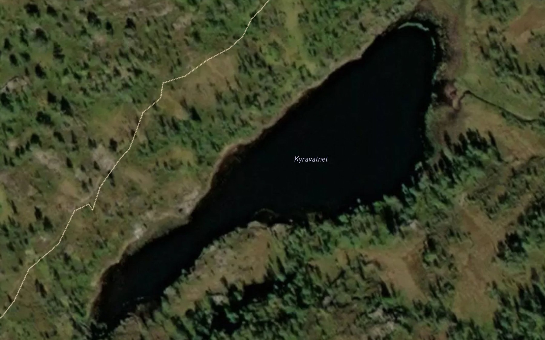 Satellite map of the Kyrvatnet