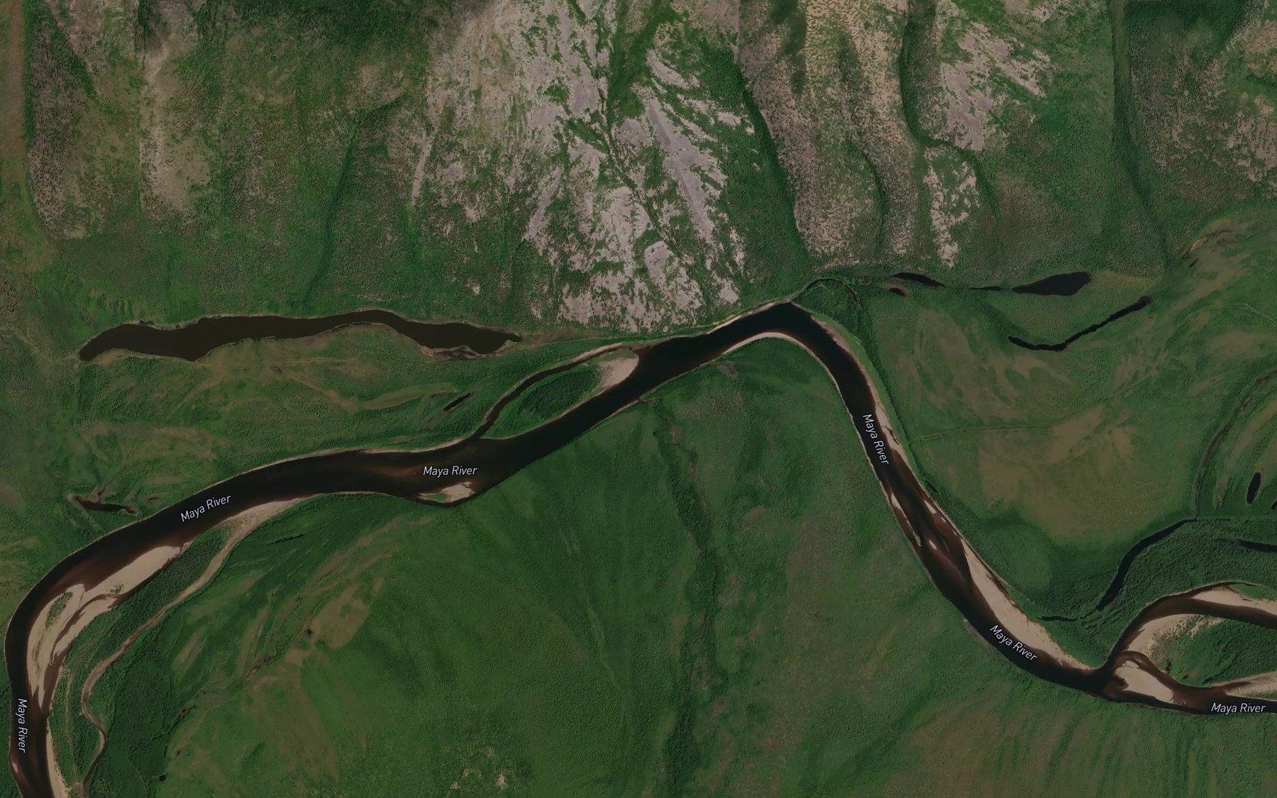 Satellite map of the Beran'ya