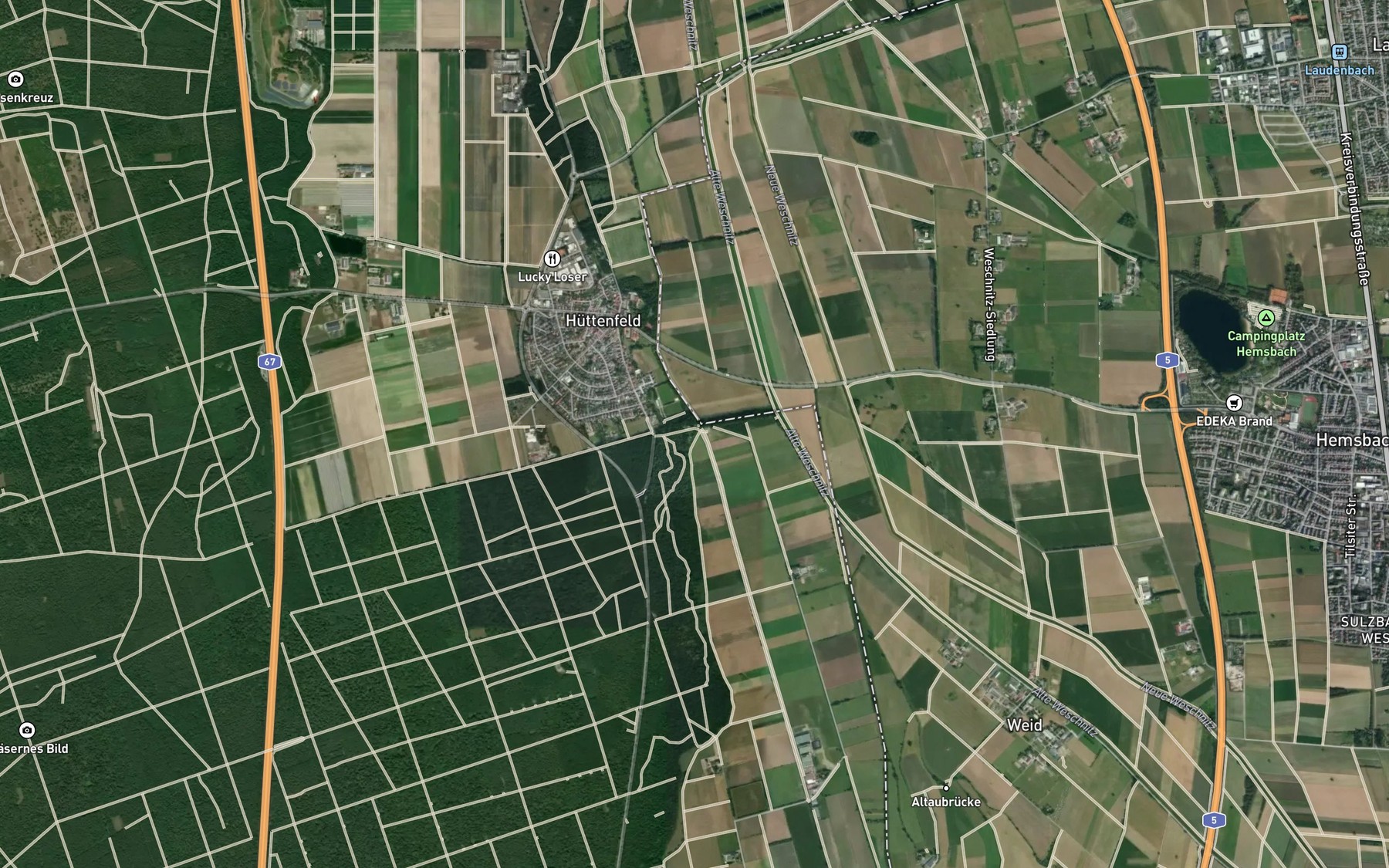 Satellite map of the Bannholzgraben