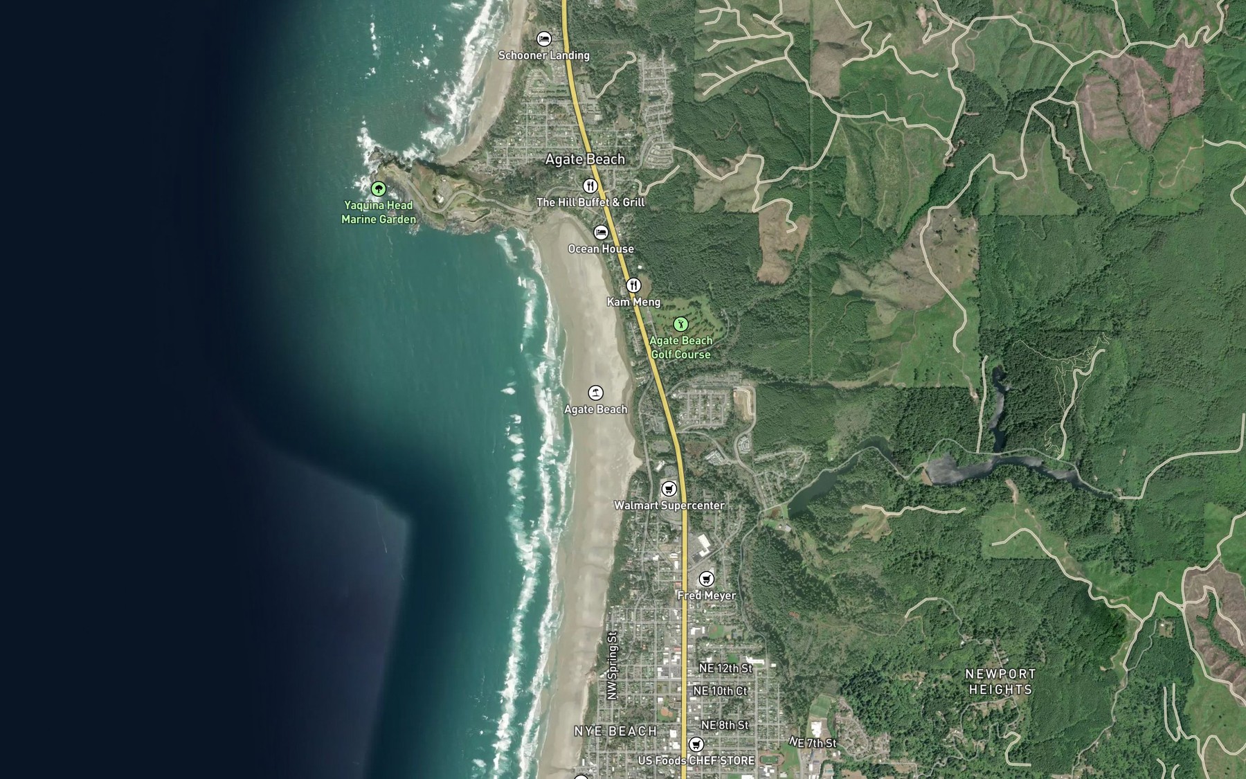Satellite map of the Little Creek