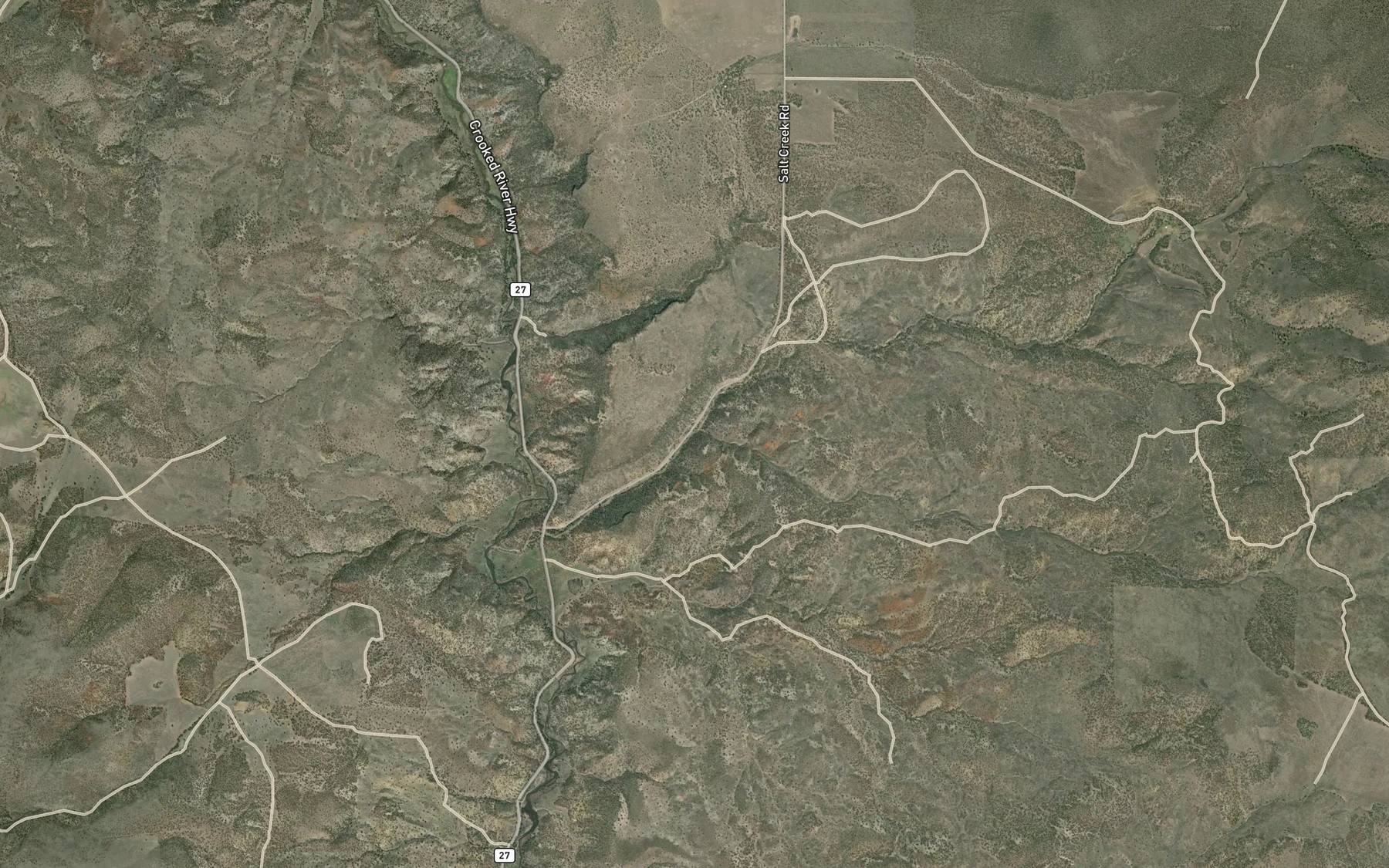 Satellite map of the Home Hollow Creek