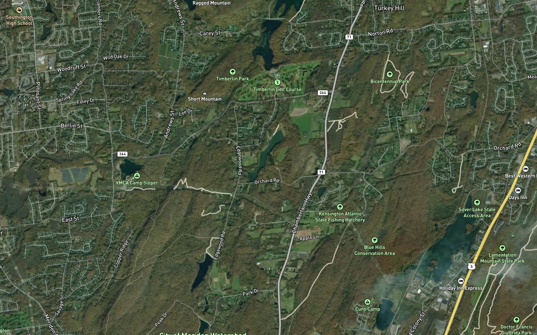 Satellite map of the Penny Brook