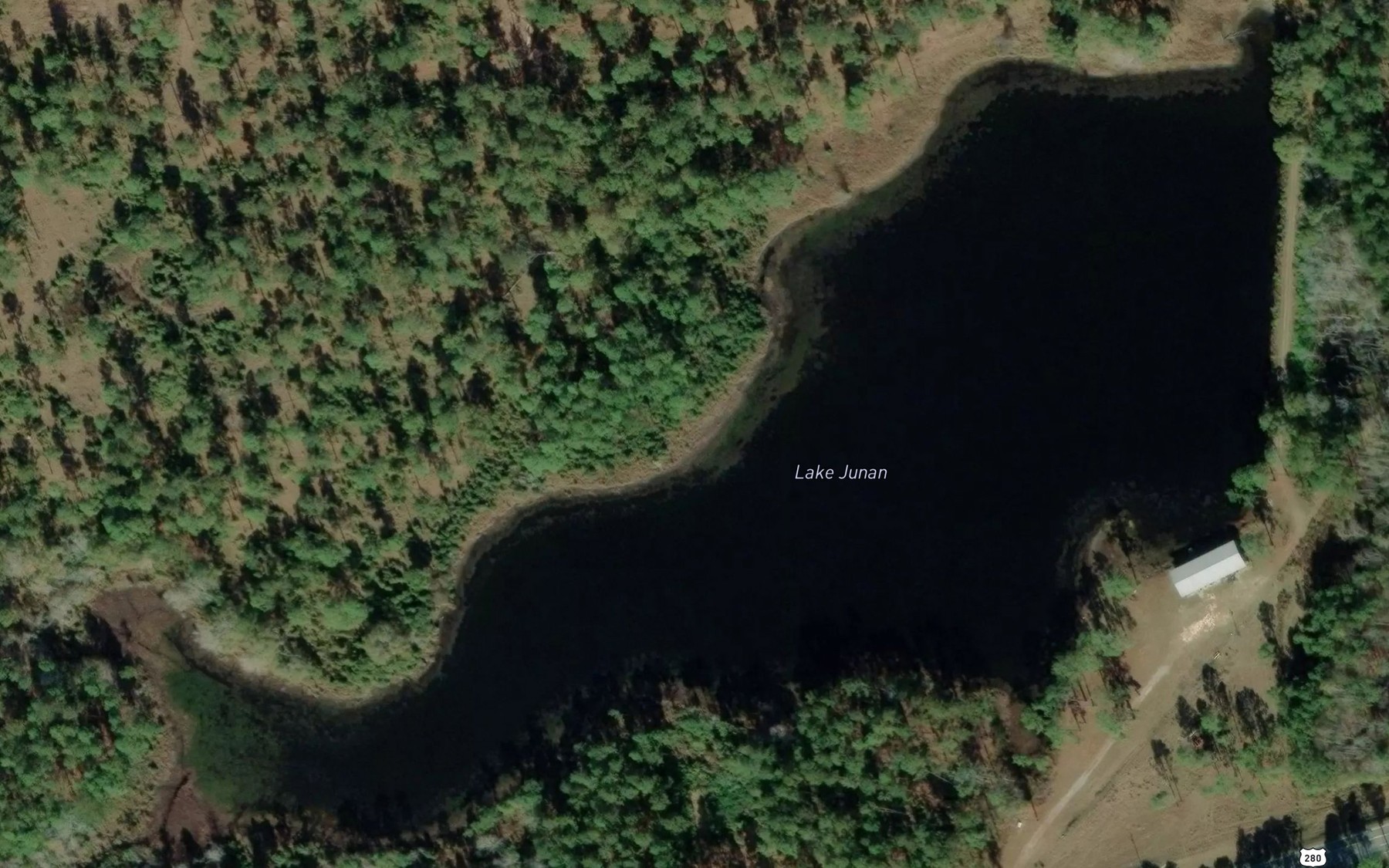 Satellite map of the Lake Junan