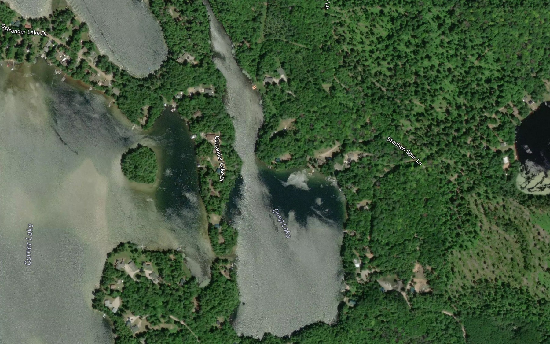 Satellite map of the Deep Lake