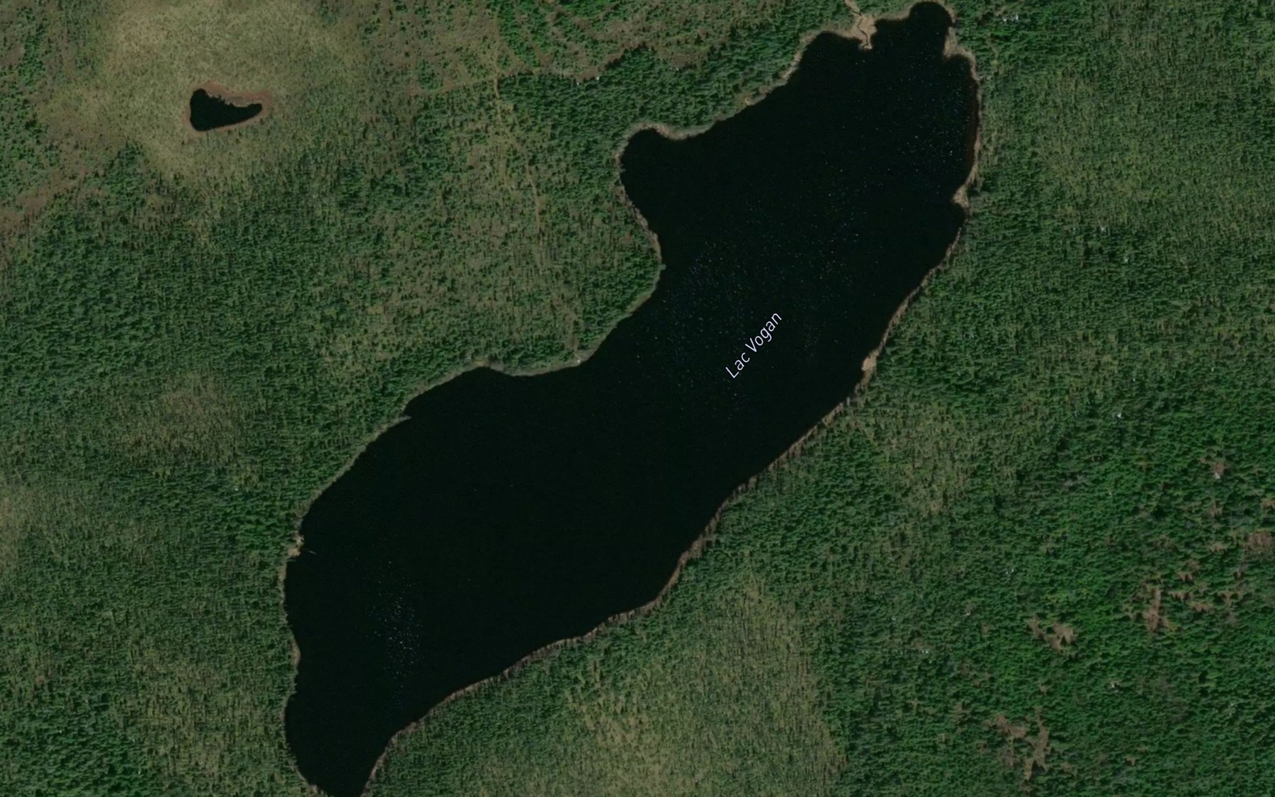 Satellite map of the Lac Vogan