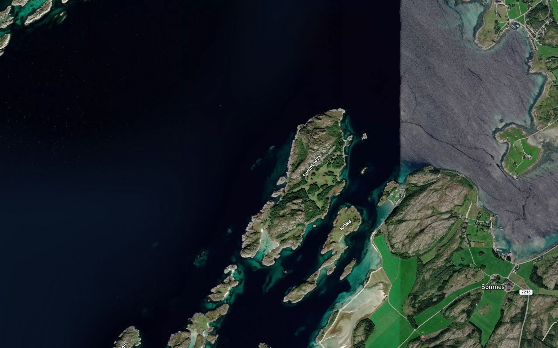 Satellite map of the Otergreina