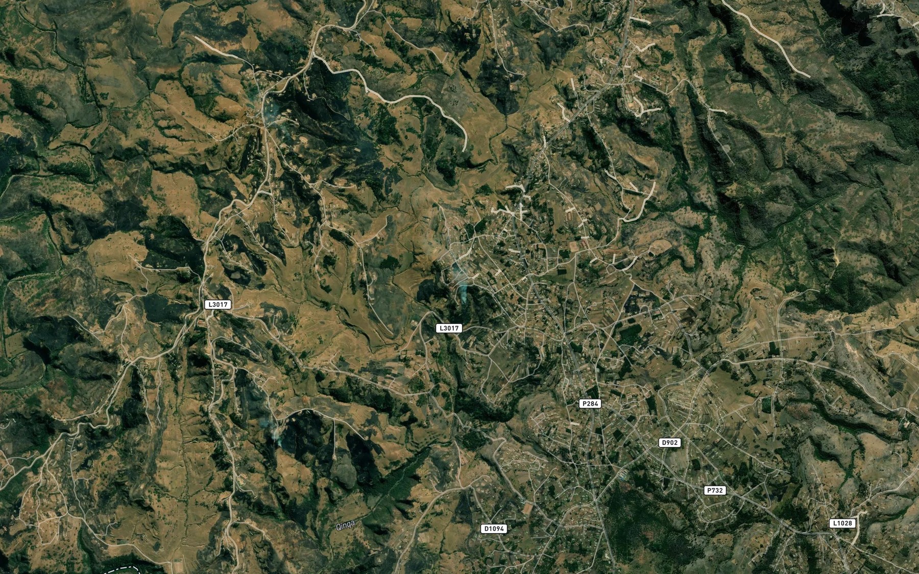 Satellite map of the Ntebeni