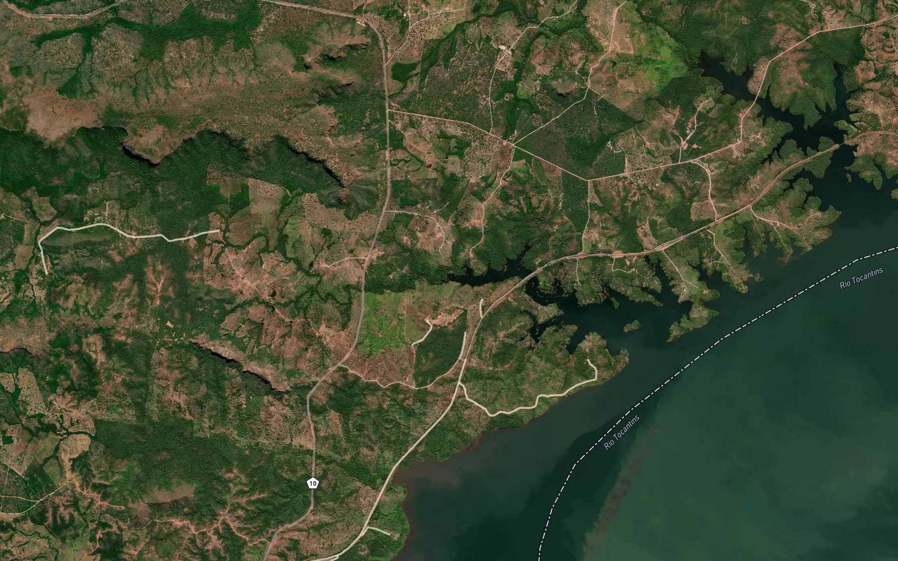 Satellite map of the Corrego de Pedra