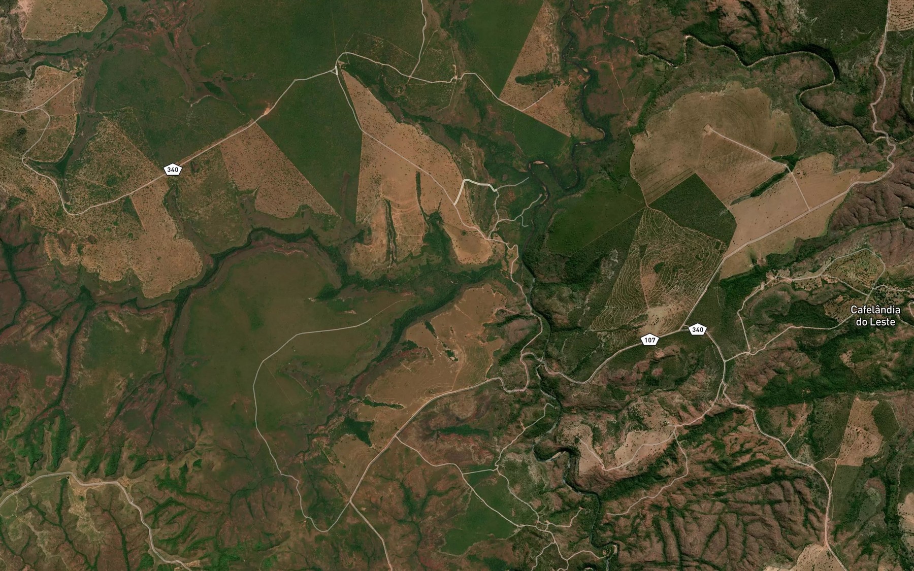 Satellite map of the Corrego Ourino